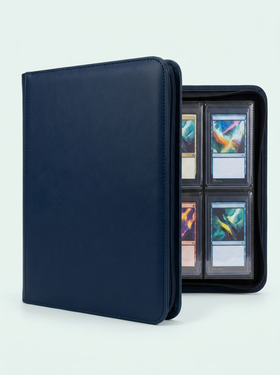 Classeur pour toploaders Mintcase bleu profond, 4 pochettes par page