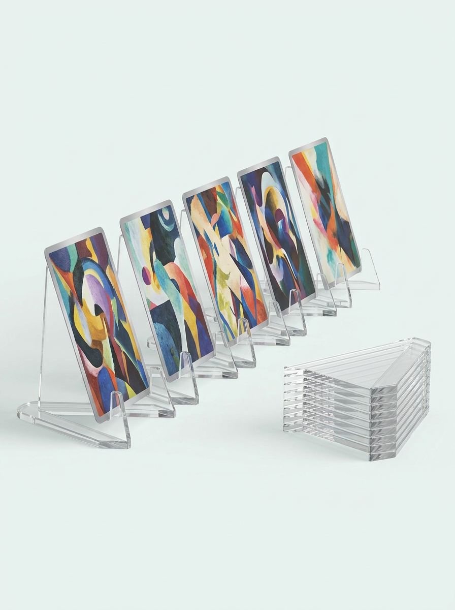 Supports chevalets transparents pour cartes Mintcase