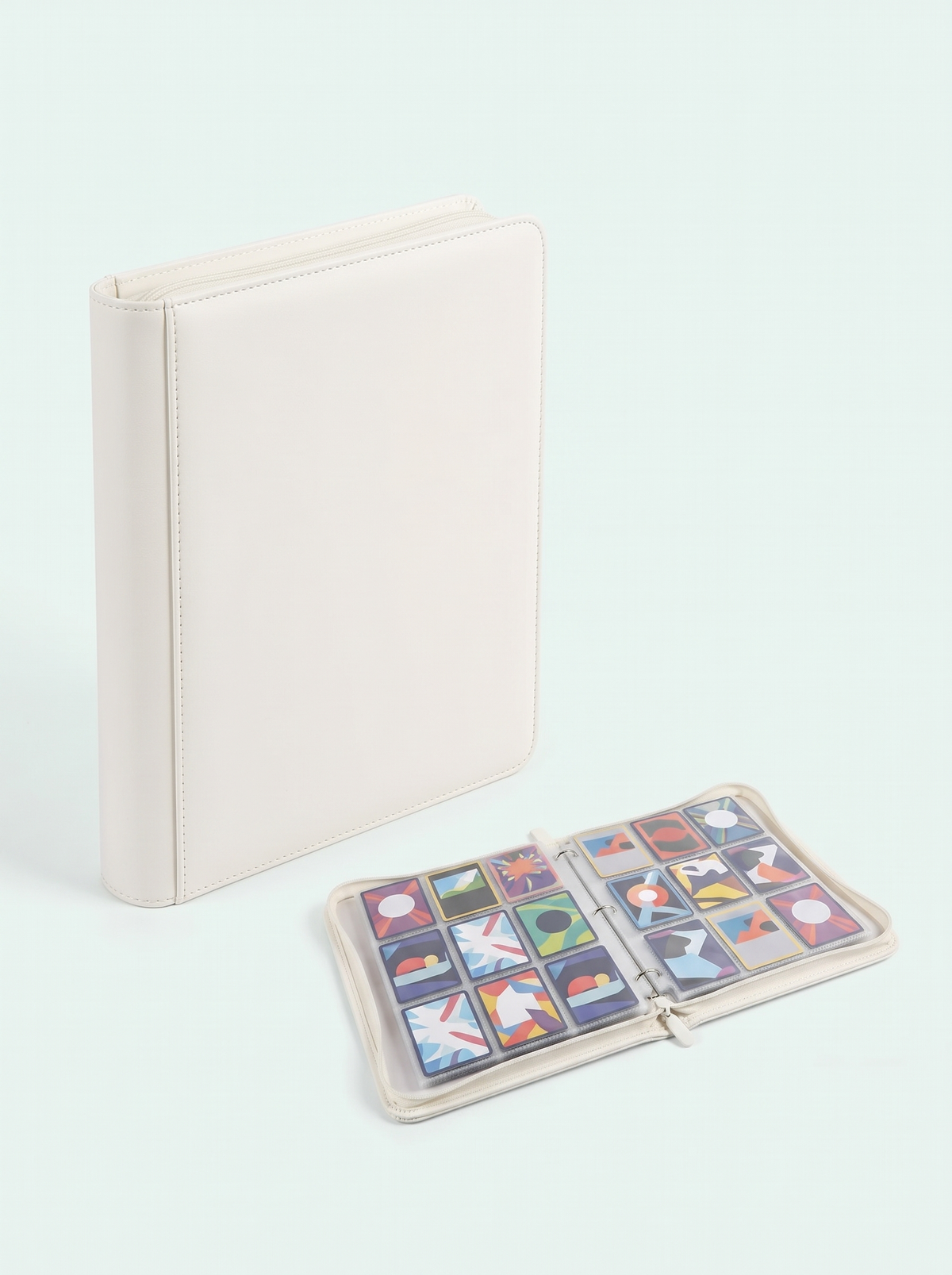 Classeur zip 900 cartes blanc