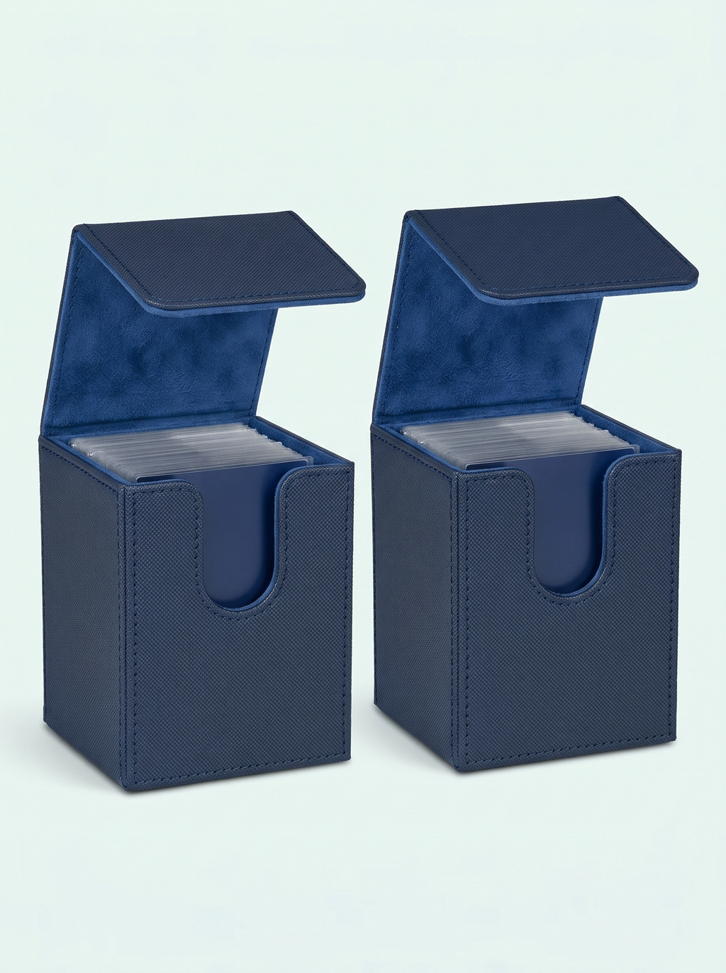 Deck box 100 cartes simple pochette bleu