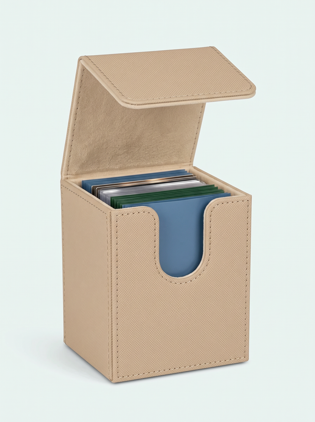 Deck box 100 cartes simple pochette sable