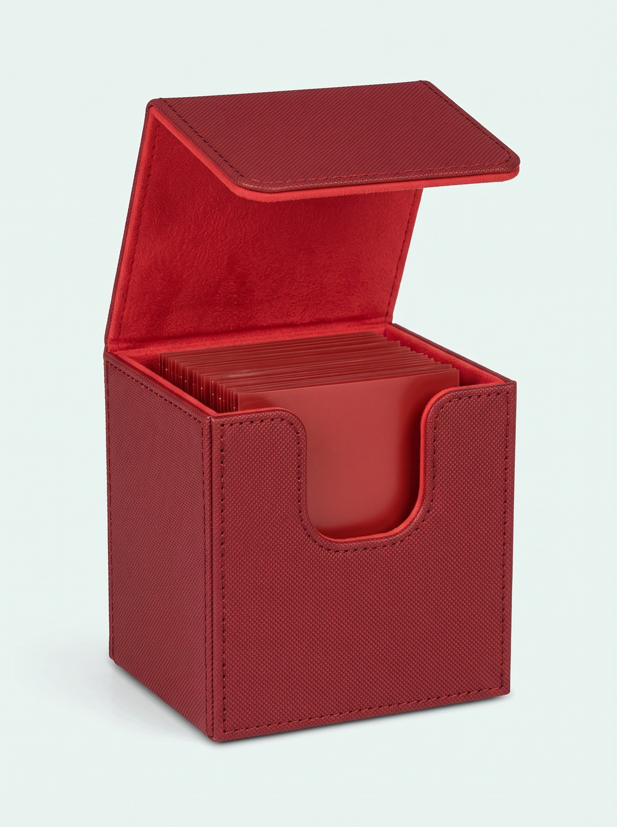 Deck box 100 cartes simple pochette rouge