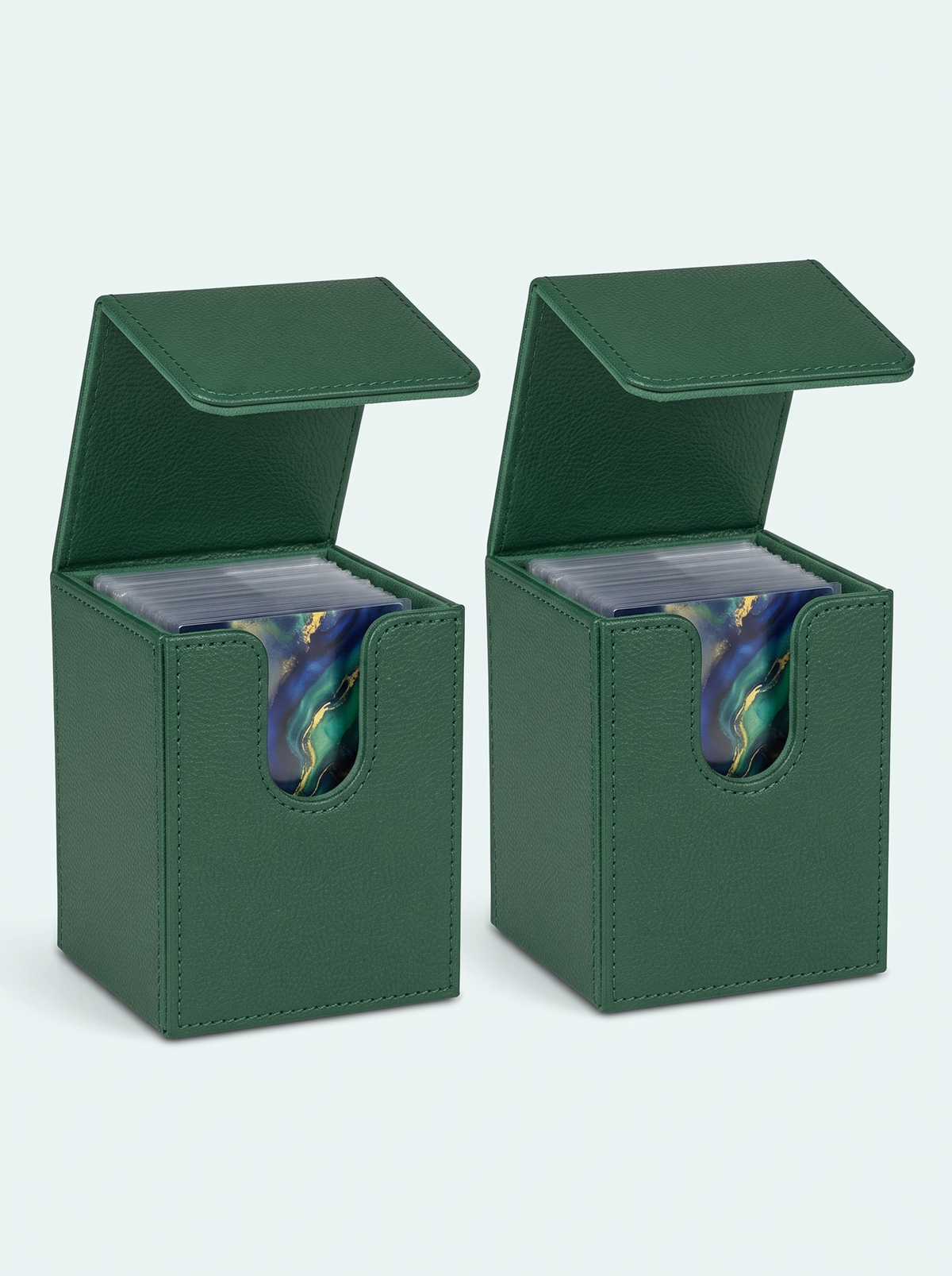 Deck box 100 cartes simple pochette vert