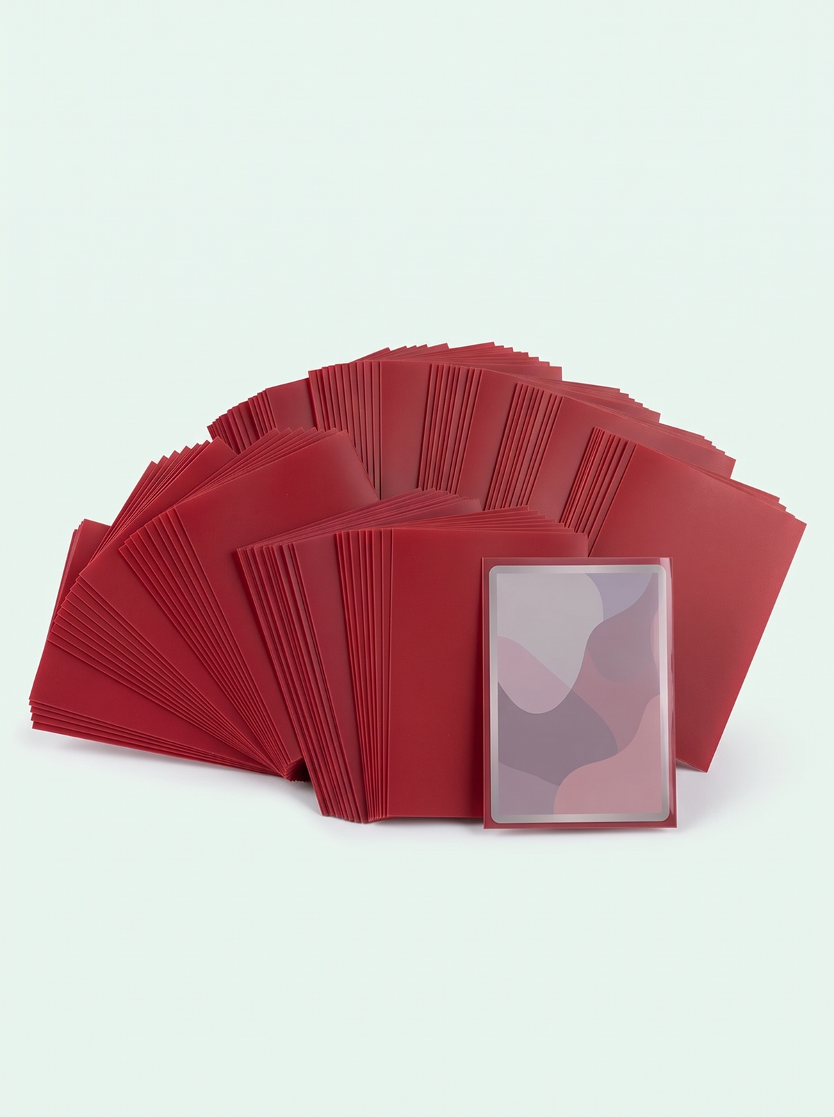 100 sleeves format japonais rouge