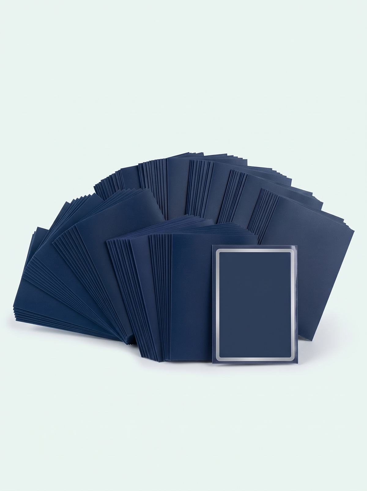 100 sleeves format japonais bleu foncé