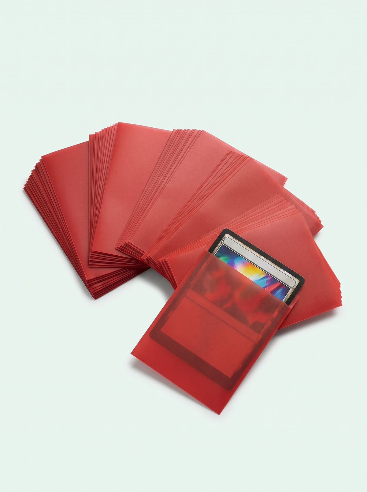 100 sleeves mates 66×91 mm rouge