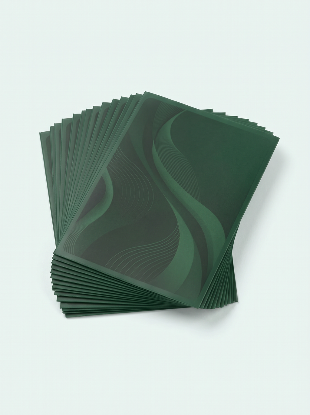 100 sleeves mates motif vert foncé