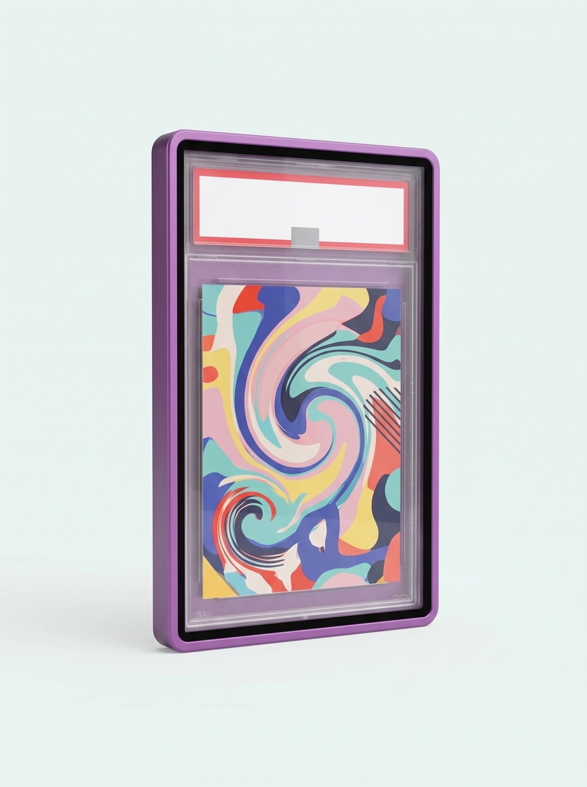 Étui en aluminium pour carte gradée violet