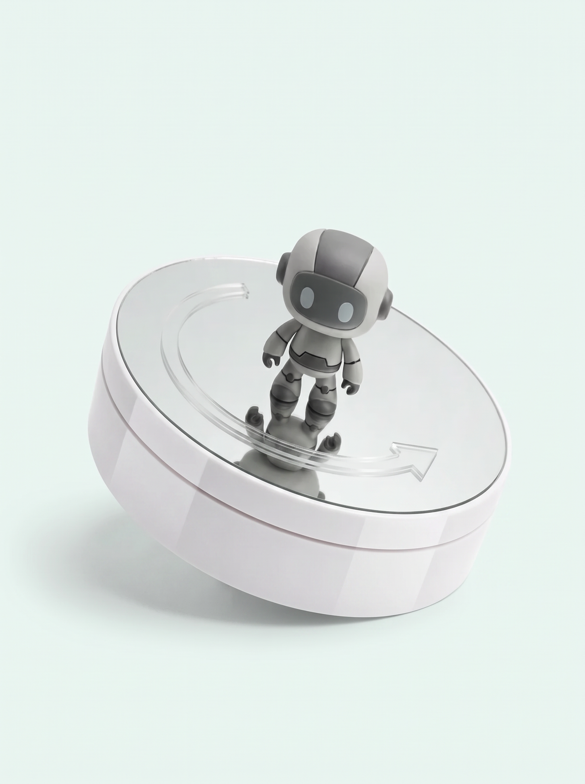 Plateau tournant motorisé 13,8 cm blanc