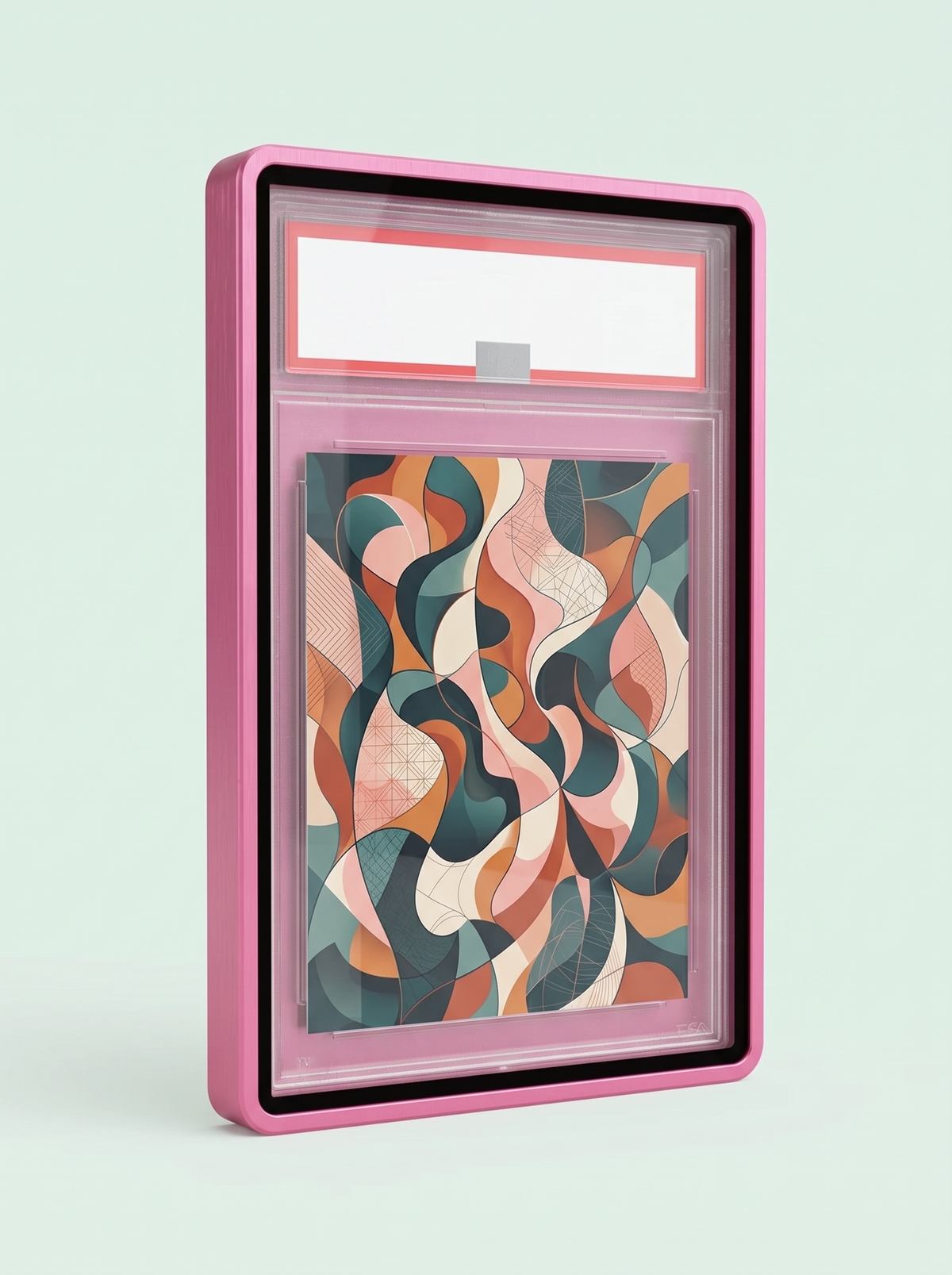 Étui en aluminium pour carte gradée rose