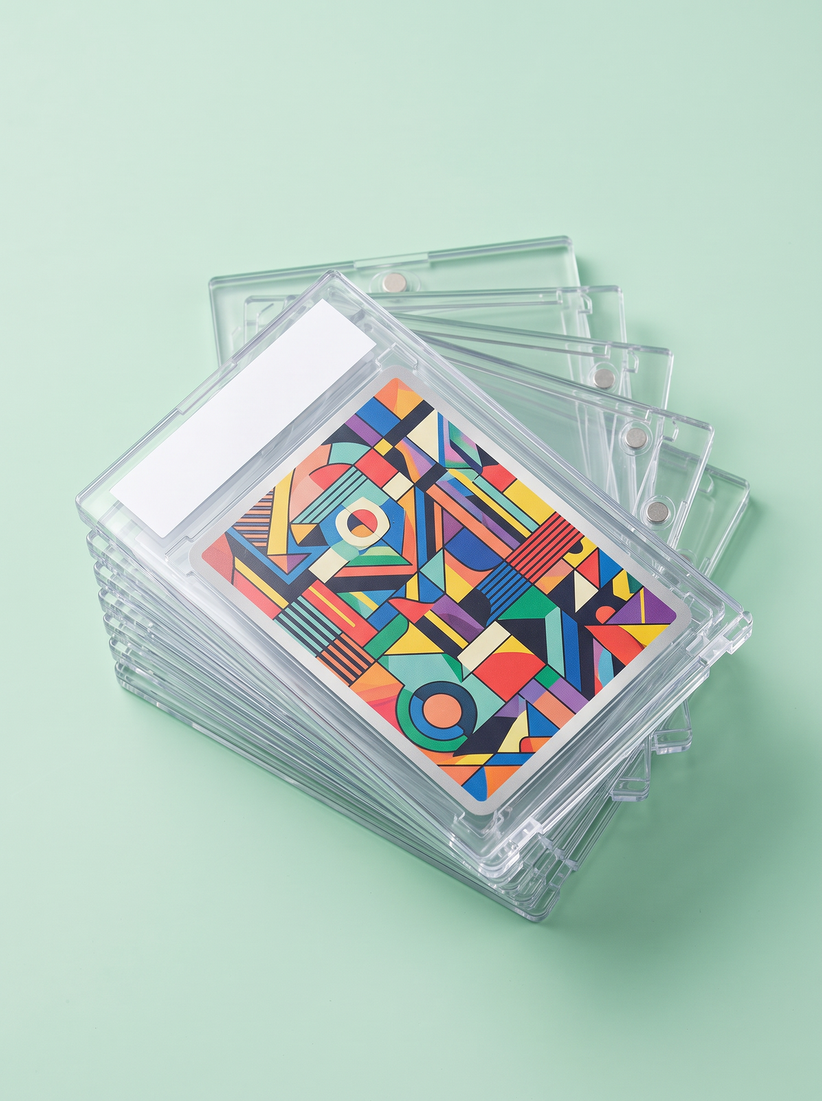 10 porte-cartes magnétiques sans support