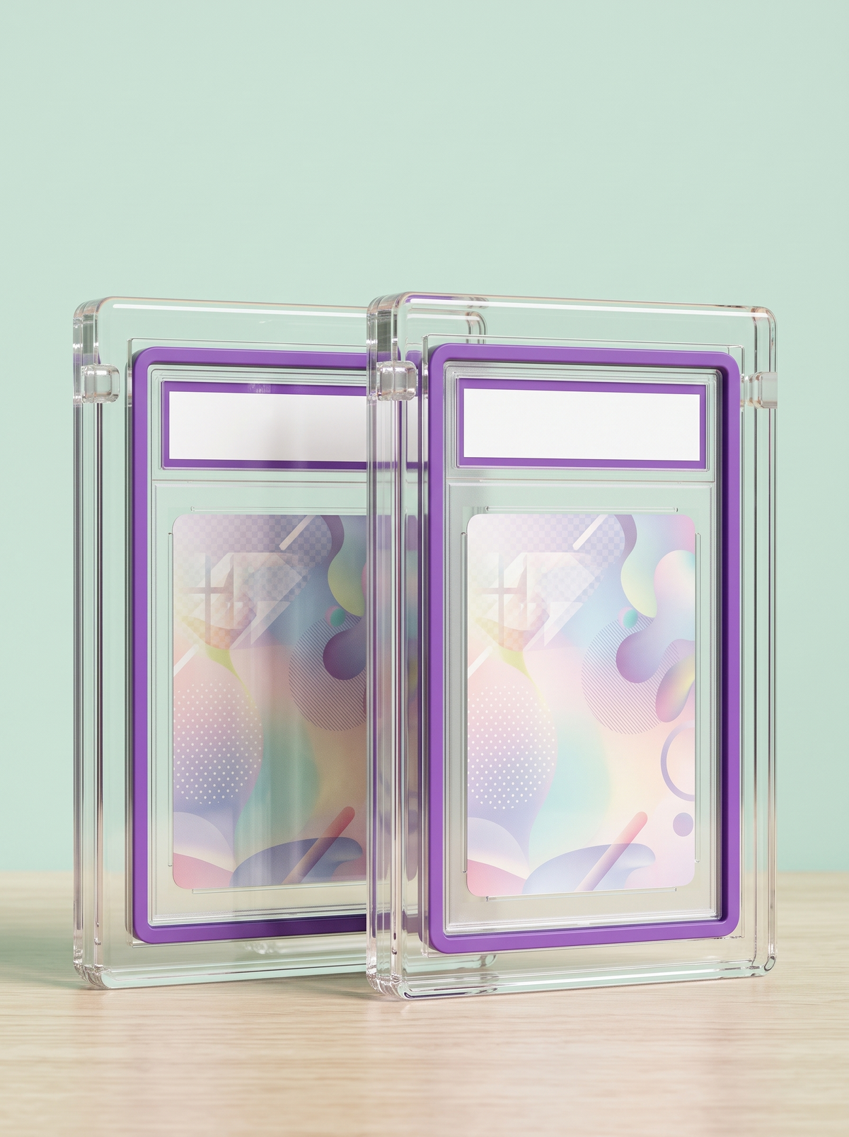 Vitrines pour carte gradée, grande, lot de 2