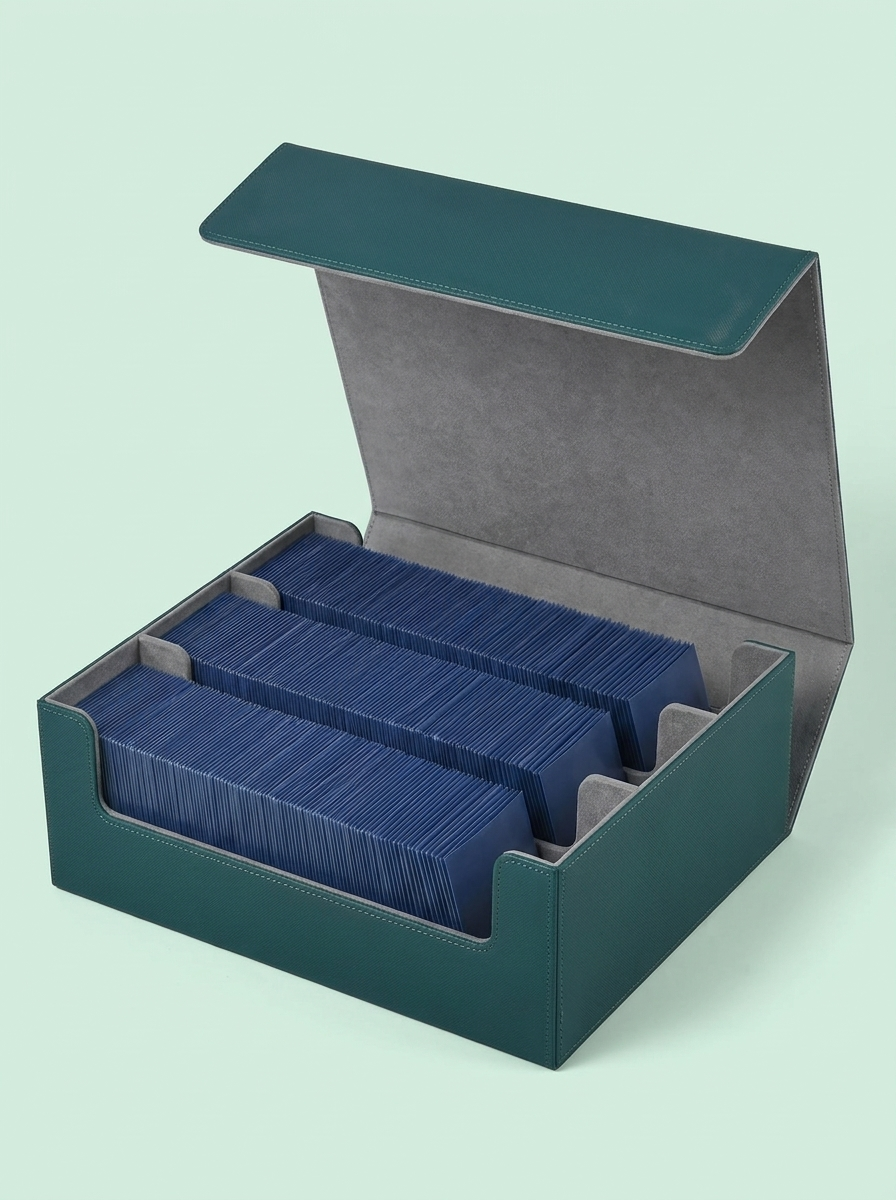 Boîte 1 800 cartes, vert foncé et gris
