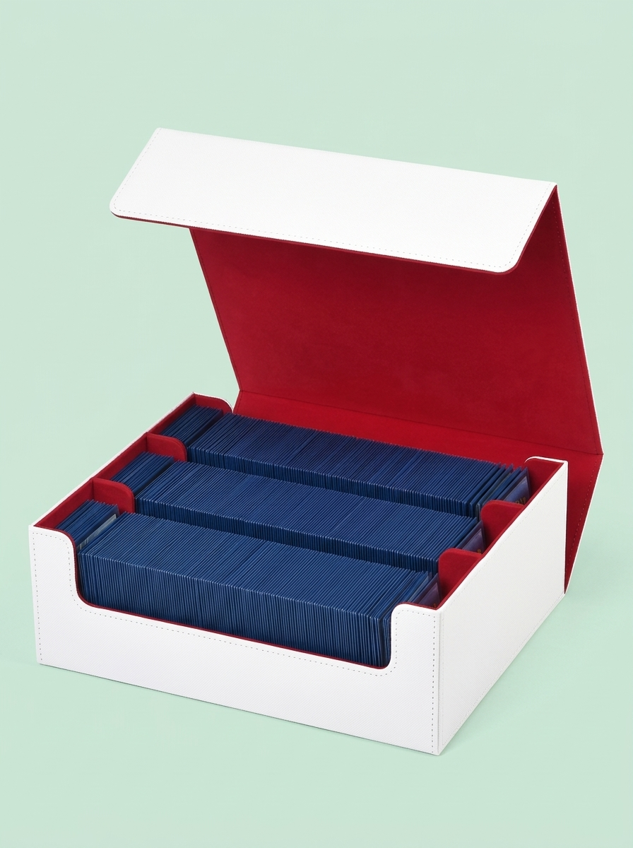 Boîte 1 800 cartes, blanc et rouge