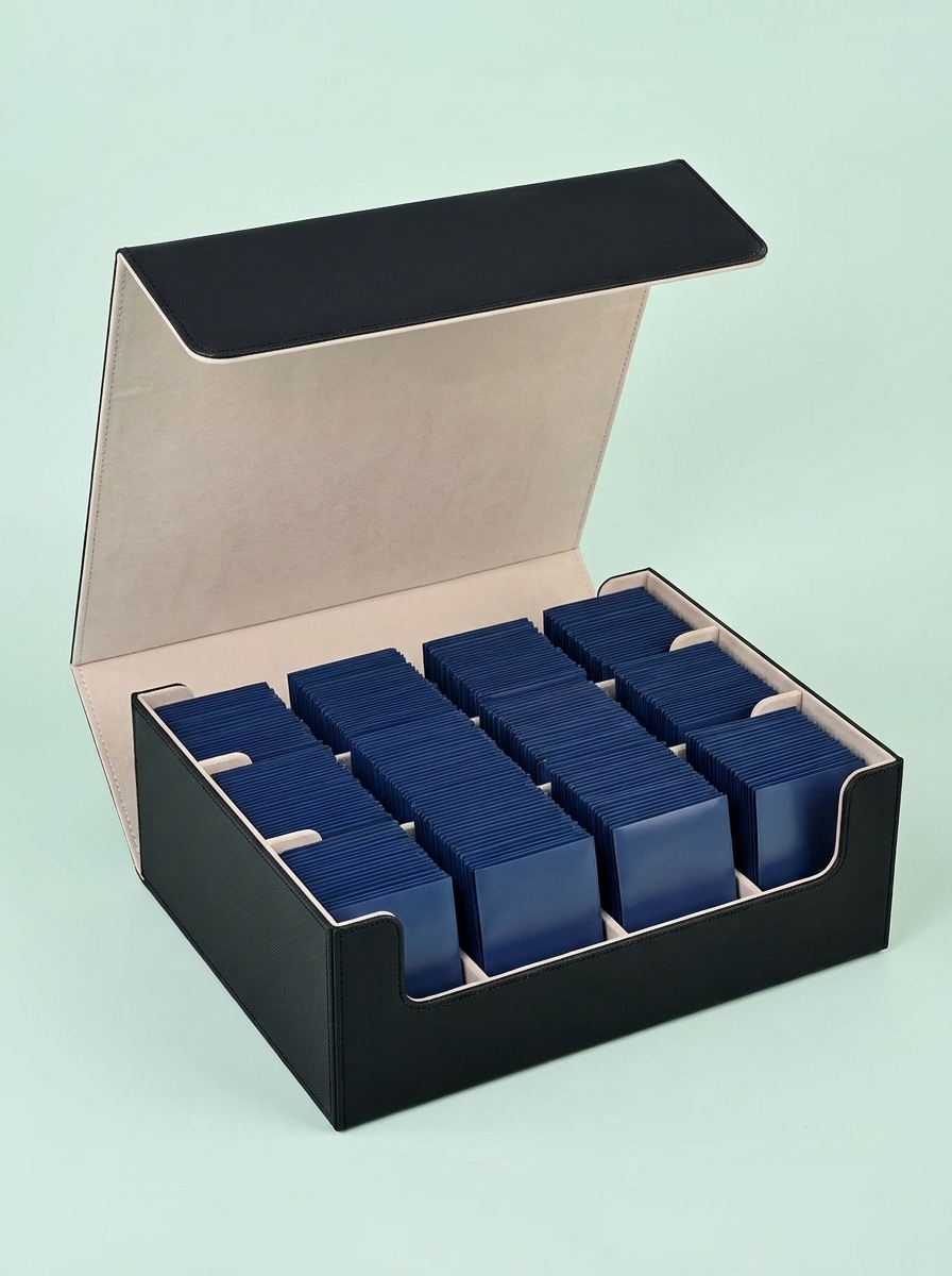 Boîte 1 800 cartes, noir et beige