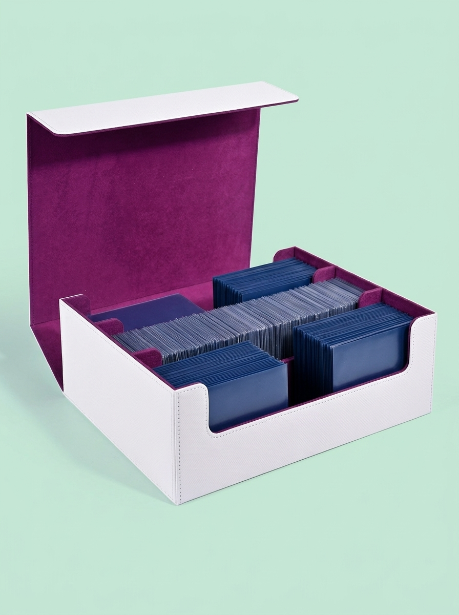 Boîte 1 800 cartes, blanc et violet