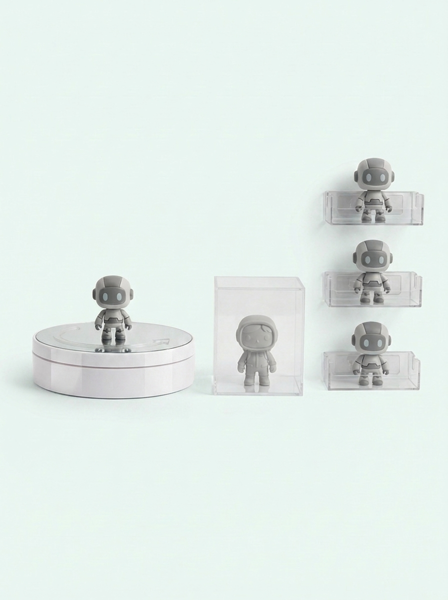 Kit Expo figurine, plateau tournant blanc