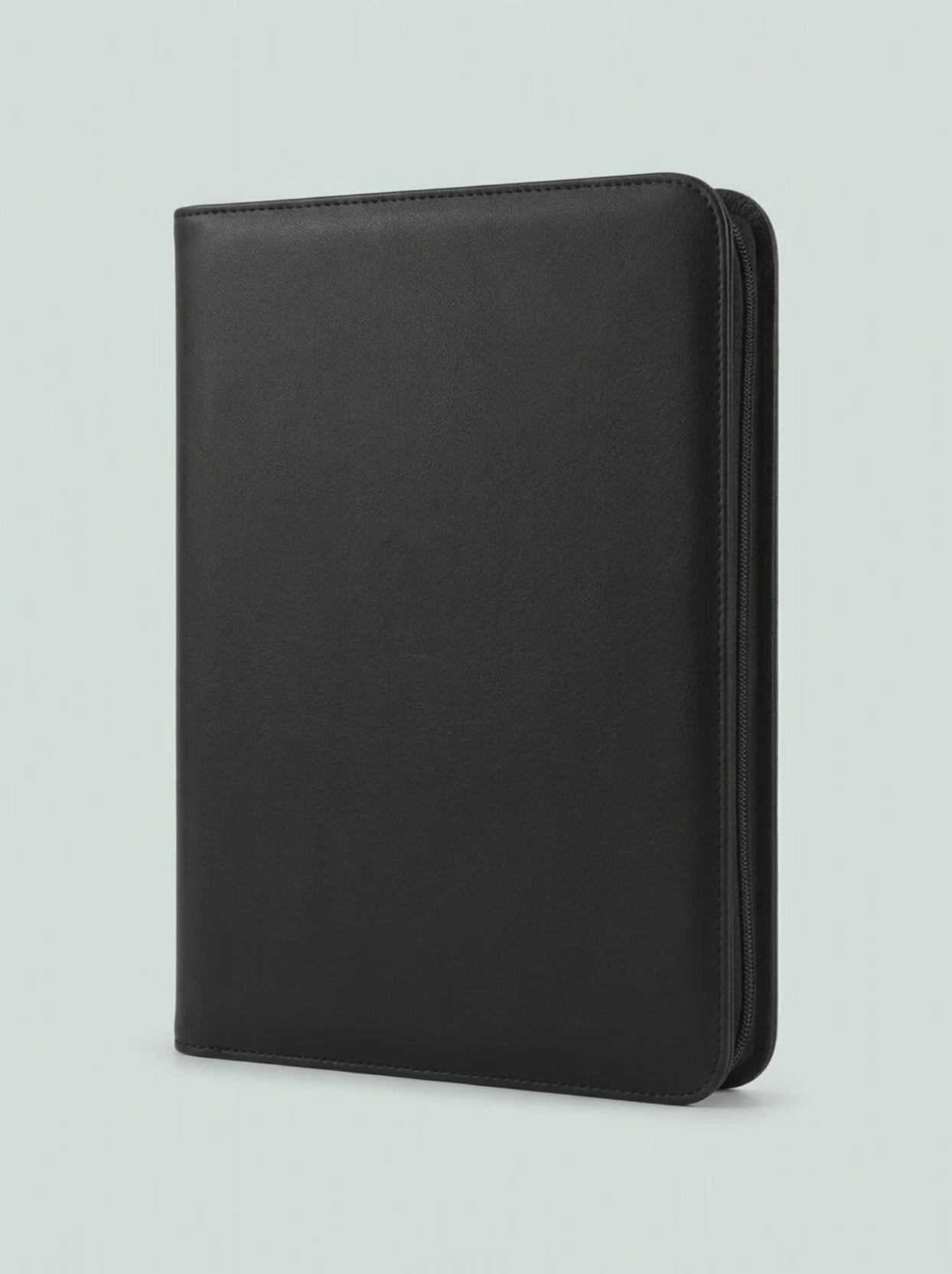 Vidéo du classeur zippé 9 pochettes Mintcase en simili-cuir noir